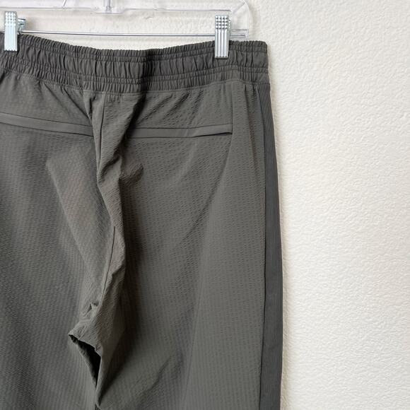 [Athleta] Textured Brooklyn Jogger Pants Mountain Olive Green Casual Comfy Sz 12 - Picture 4 of 11